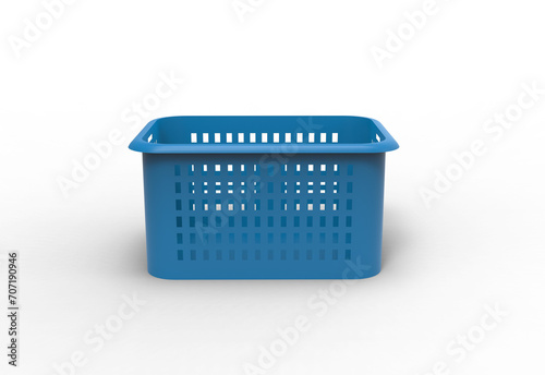 basket front view with shadow 3d render photo