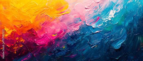A vibrant burst of color and texture, this abstract painting captures the essence of art and its ever-changing nature through layers of acrylic paint