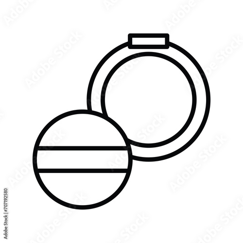 face powder icon with white background vector stock illustration