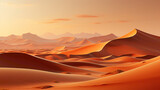 A minimalist desert landscape with a golden sand dune.