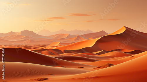 A minimalist desert landscape with a golden sand dune.