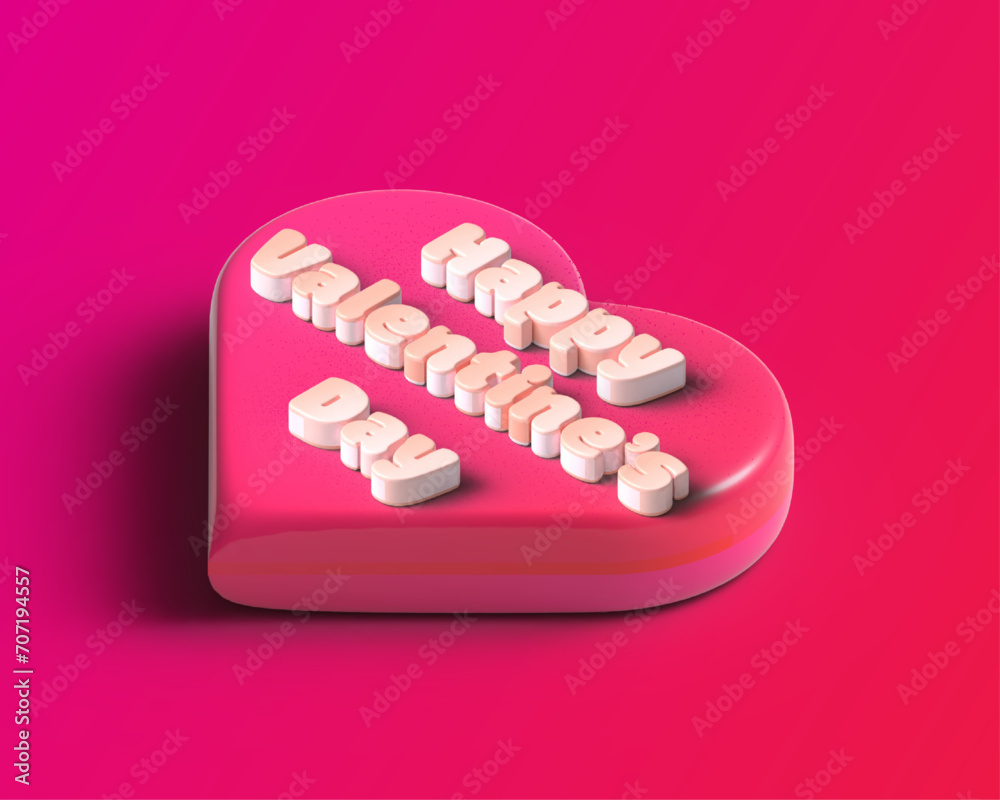 Valentine's day design Realistic 3d illustrator design Valentine's day design Realistic 3d illustrator design