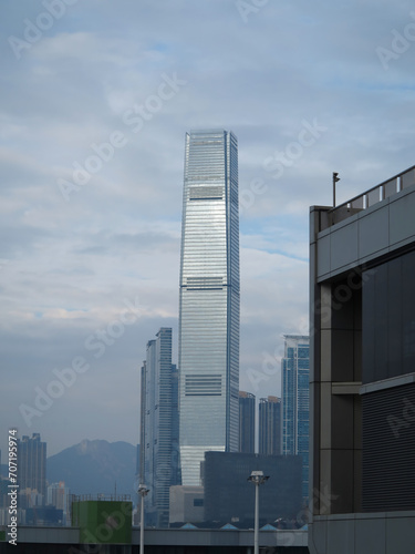 Hong Kong  China - Decemeber 22 2023  International Commerce Center ICC   the tallest and only Hong Kong building .