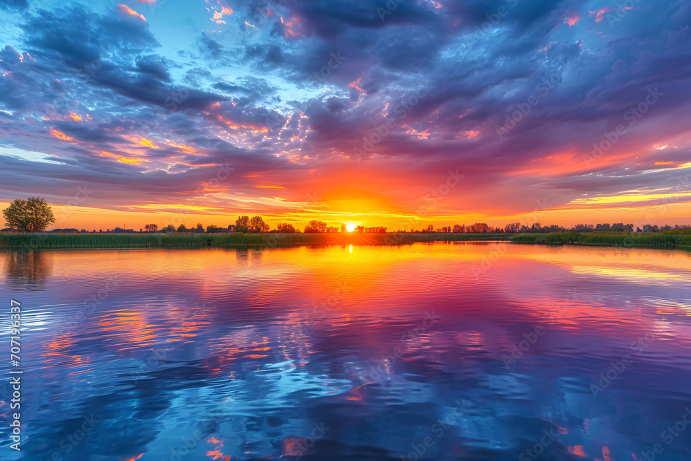 Bright sunset image