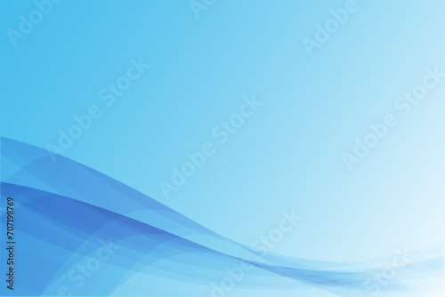 Abstract background for business with blue waves vector