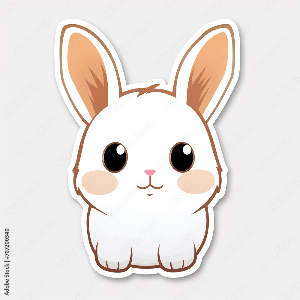 Cute cartoon bunny. Vector illustration isolated on a white background.AI. Cute cartoon bunny. Vector illustration isolated on a white background.AI.