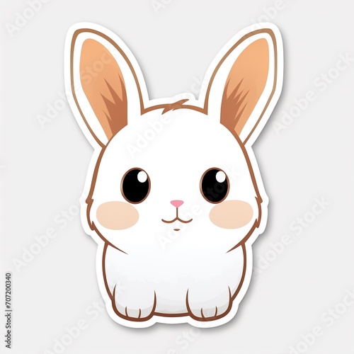 Cute cartoon bunny. Vector illustration isolated on a white background.AI. © Alex Alex