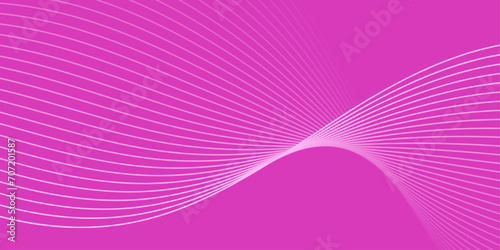 Abstract background with waves for banner. Medium banner size. Vector background with lines. Element for design isolated on pink. Pink color. Valentine s Day. Brochure  booklet