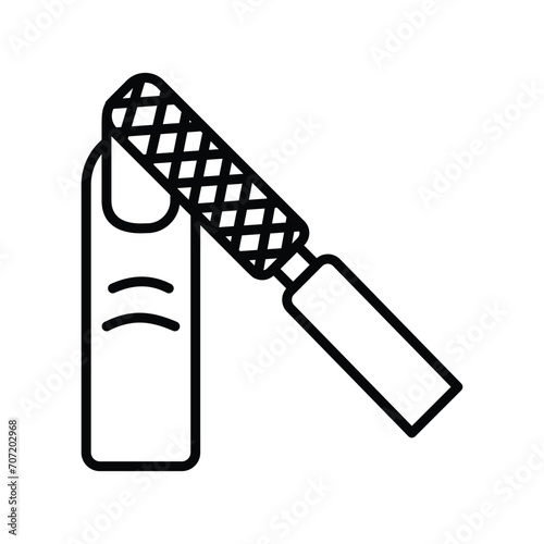 nail file icon with white background vector stock illustration