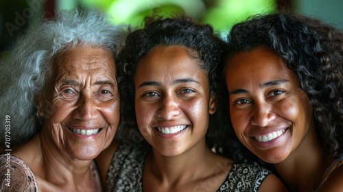 Three generations of femininity Portrait of happy grandmother © EmmaStock