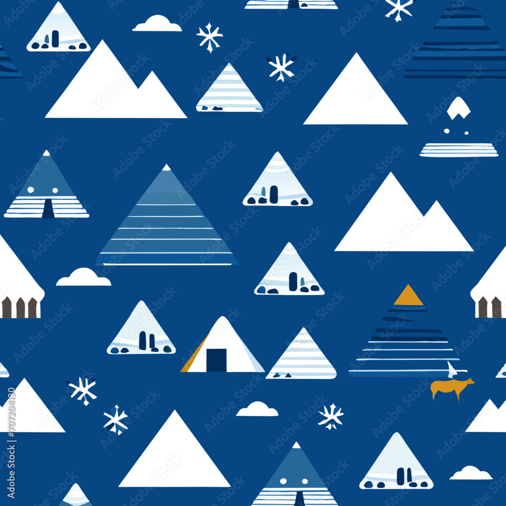 pattern with mountains and trees, pattern for kids, camping shapes, clean lines, warm colors. pattern with mountains and trees, pattern for kids, camping shapes, clean lines, warm colors.