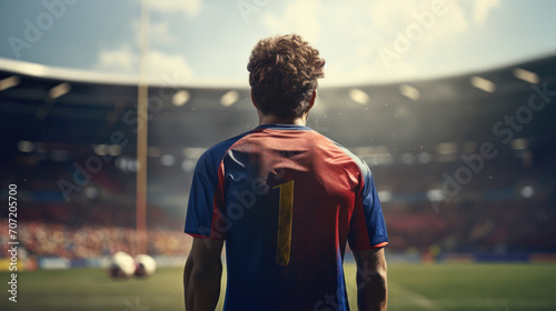 soccer player by training and honing his skills on and off the field generative ai photo