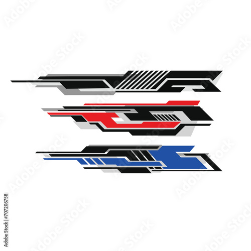 racing car decal vector design. car modification decals