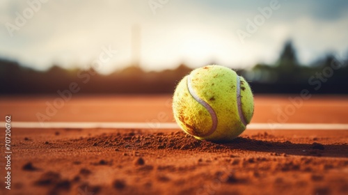 tennis player in the middle of a tennis match generative ai © Francheska