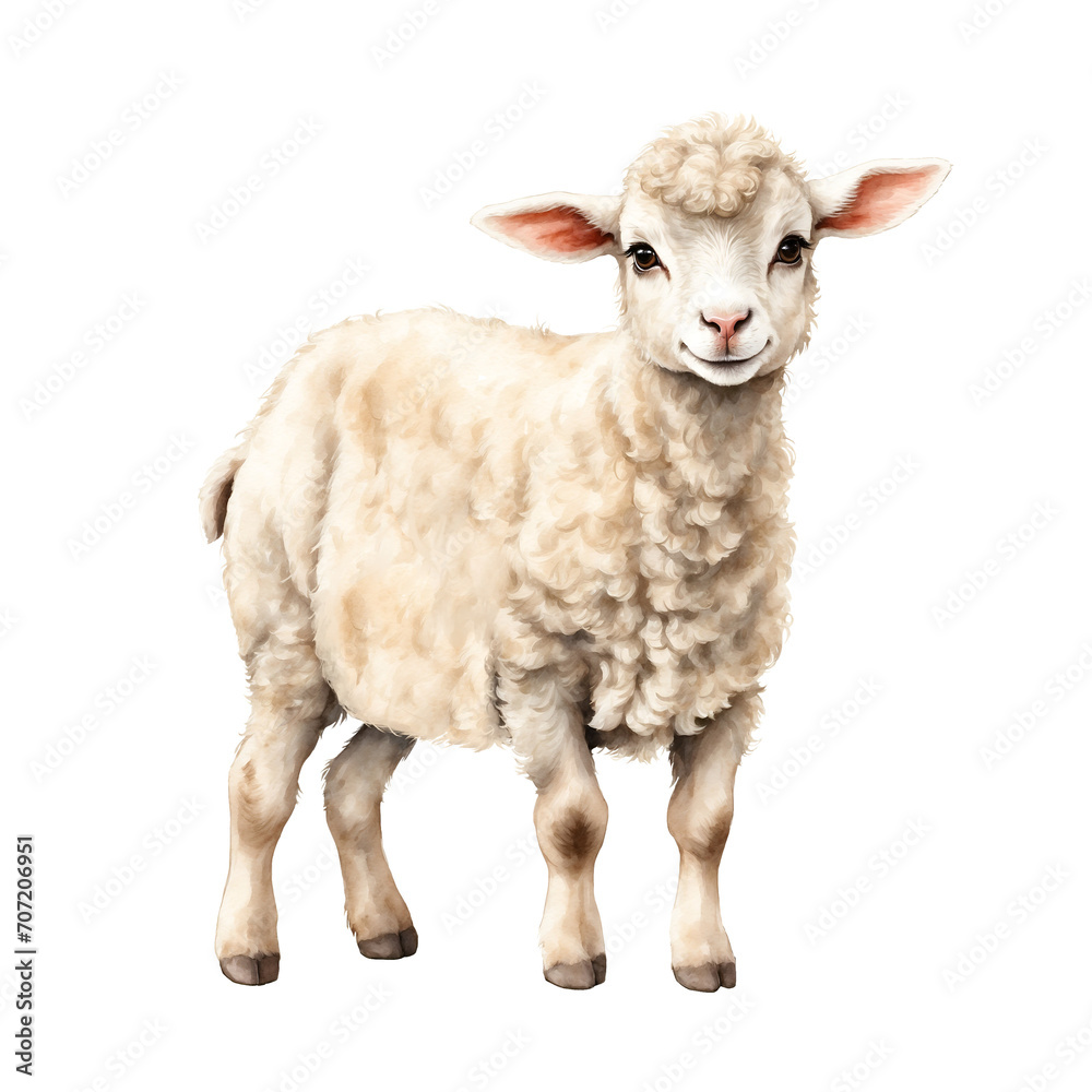 Fototapeta premium sheep isolated on white background 