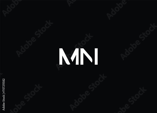 Logo Monogram Slash concept with Modern designs template letter MN