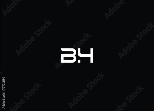 Logo Monogram Slash concept with Modern designs template letter BH