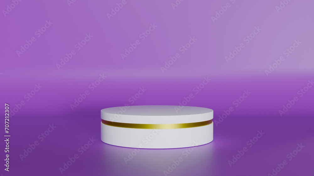 Display stand on purple background. Blank background on purple colored. Display stand on purple background. Blank background on purple colored.