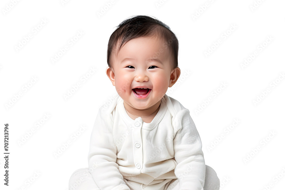 Portrait studio of young adorable baby with happy smile isolated on transparent background. Portrait studio of young adorable baby with happy smile isolated on transparent background.