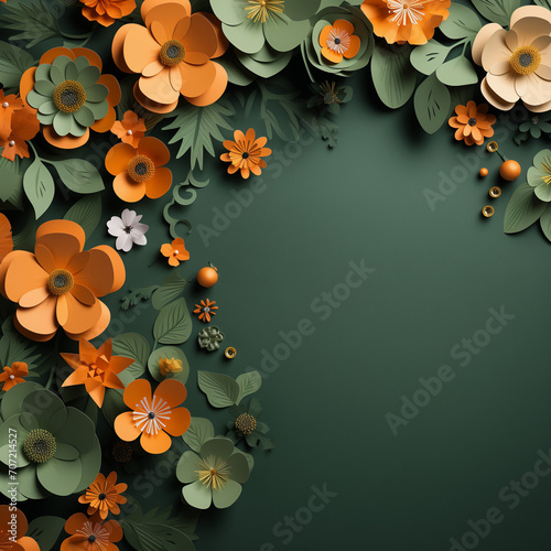 saint patrick  s day banner in green and orange tones 