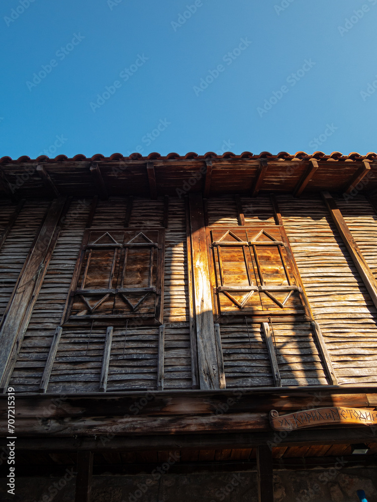 Obraz premium Detail from old wooden house in Sozopol