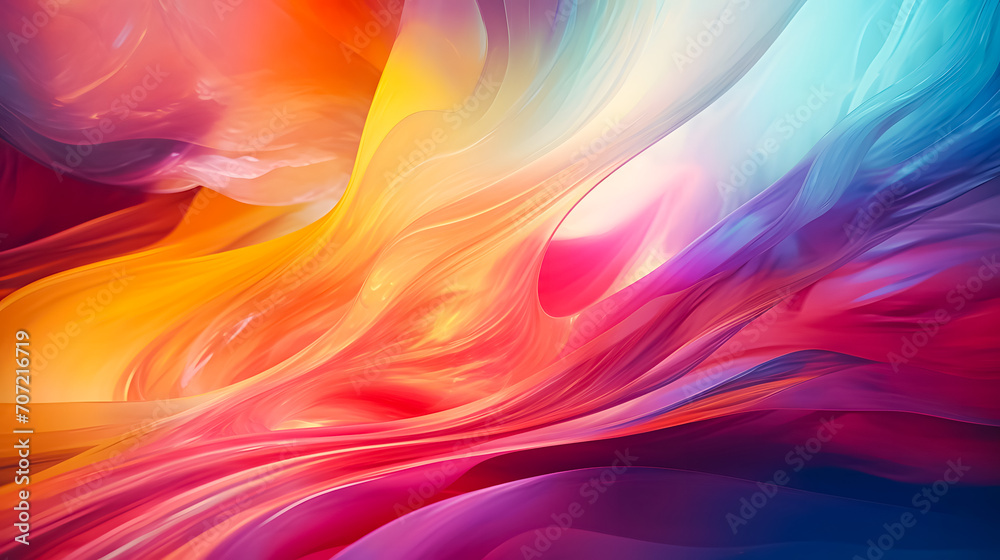 Colorful background with smooth waves, creating a dynamic and flowing design. Perfect for abstract, creative, and modern-themed visuals