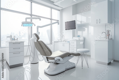 Modern dental clinic  dentist office. AI generated.