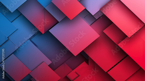 Red gradient blue box rectangle background vector presentation design. PowerPoint and business background.
