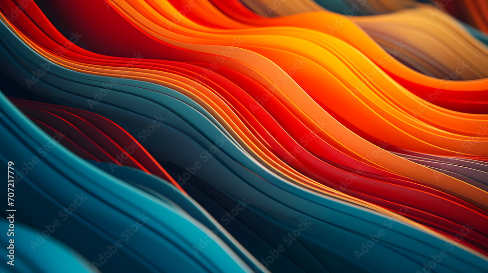 Colorful background with smooth waves, creating a dynamic and flowing design. Perfect for abstract, creative, and modern-themed visuals