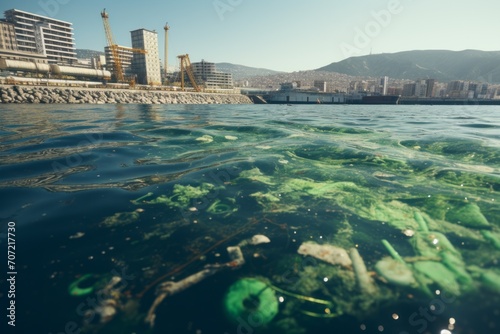 Polluted Sea Environmental Crisis photo