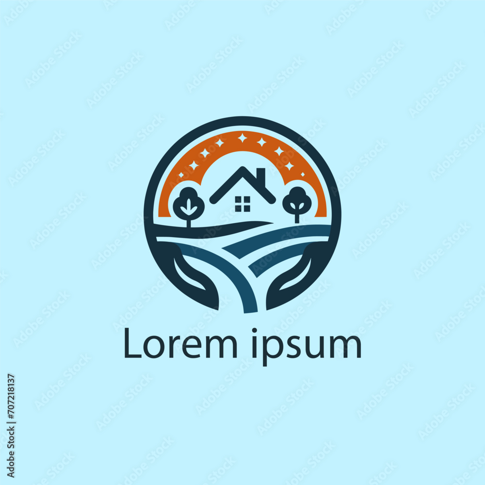 a logo for a real estate a logo for a real estate