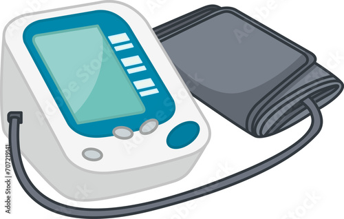 Medical Tonometer for Measuring Blood Pressure. Sphygmomanometer. Medical equipment. Vector illustration