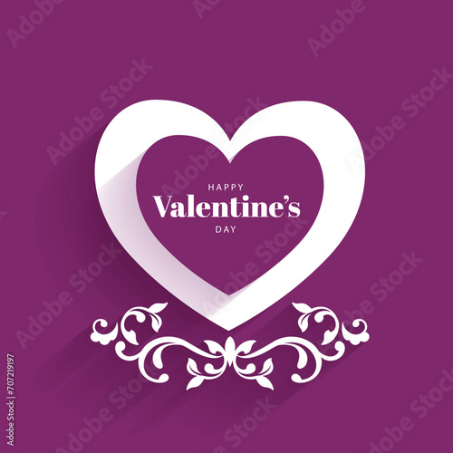 Valentine’s Day Purple Heart Background Vector Illustration  © Lima Akter