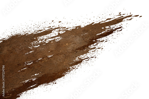 mud splash isolated transparency background..