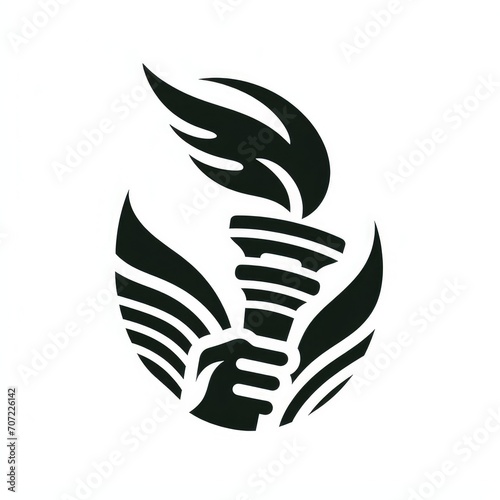 Olympic torch icon illustration.