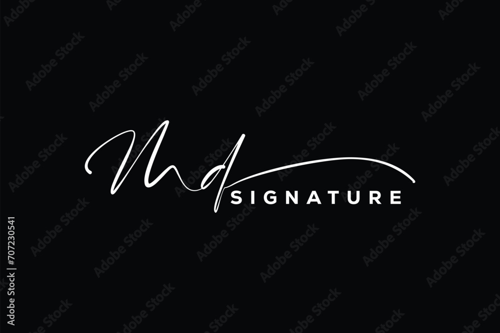 MD initials Handwriting signature logo. MD Hand drawn Calligraphy lettering Vector. MD letter real estate, beauty, photography letter logo design. MD initials Handwriting signature logo. MD Hand drawn Calligraphy lettering Vector. MD letter real estate, beauty, photography letter logo design.