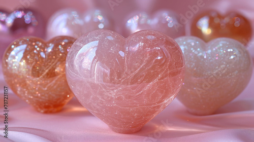 Romantic Heart-Shaped Ornaments
