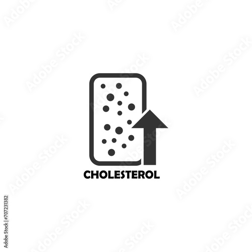 Cholesterol icon isolated on white background from medical collection. 