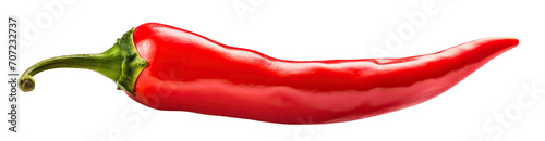Delicious red chili pepper cut out