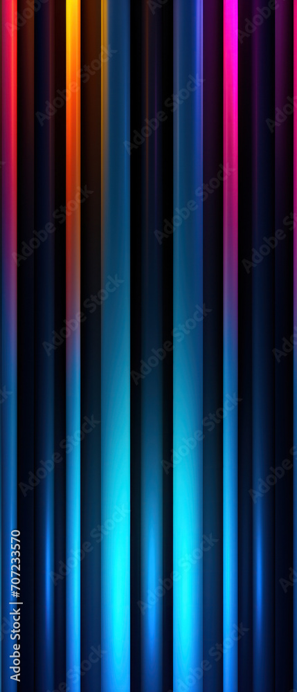 The futuristic neon tunnels of technology illustration. The vibrant blue and yellow lines. The futuristic neon tunnels of technology illustration. The vibrant blue and yellow lines.