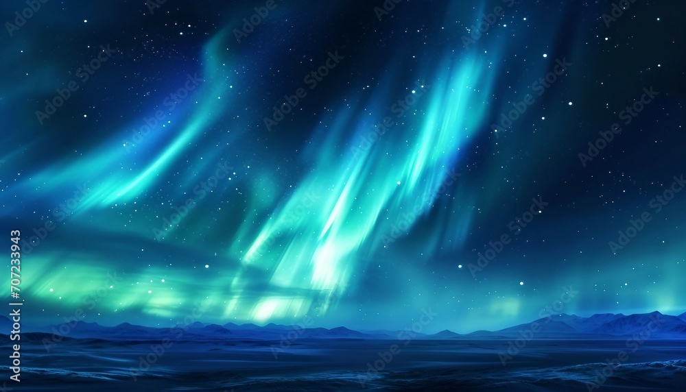 Aurora Borealis, Abstract Night Sky Polar Background Illustration, Aurora Borealis in starry polar sky, illustration Aurora Borealis, Abstract Night Sky Polar Background Illustration, Aurora Borealis in starry polar sky, illustration