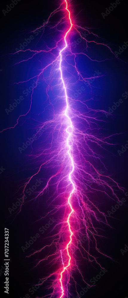 Obraz premium Feel the power of nature in this electrifying thunderstorm illustration.