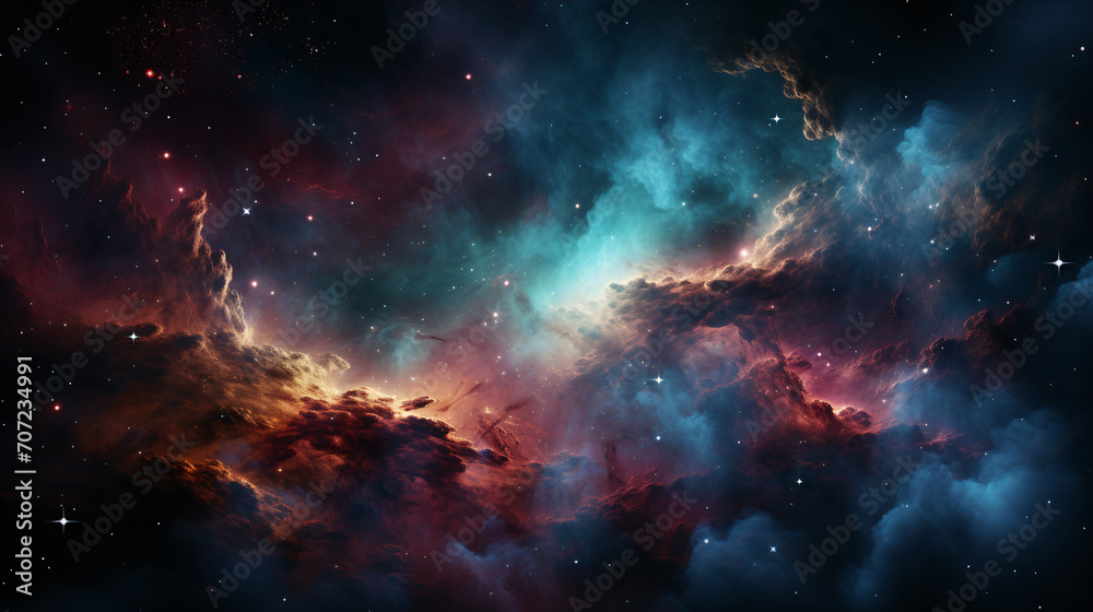 background with space, nebula, and stars for a cosmic atmosphere