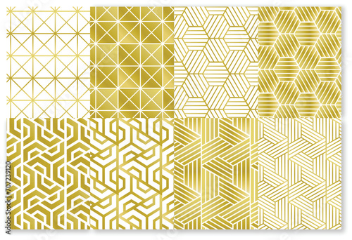 luxurious pattern collection with geometric shape