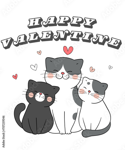 Happy valentine cat, happy valentine’s day 