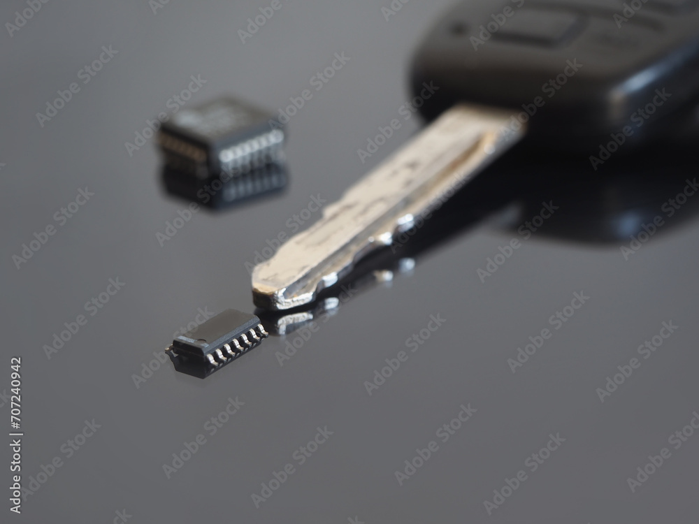 Semiconductor electronic chips in automotive industry. Car control - management systems. Smart automobile microchip concept background. Semiconductor electronic chips in automotive industry. Car control - management systems. Smart automobile microchip concept background.
