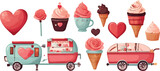 set of  ice cream icons 