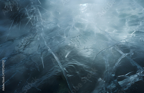 abstract ice surface, frozen icy winter background