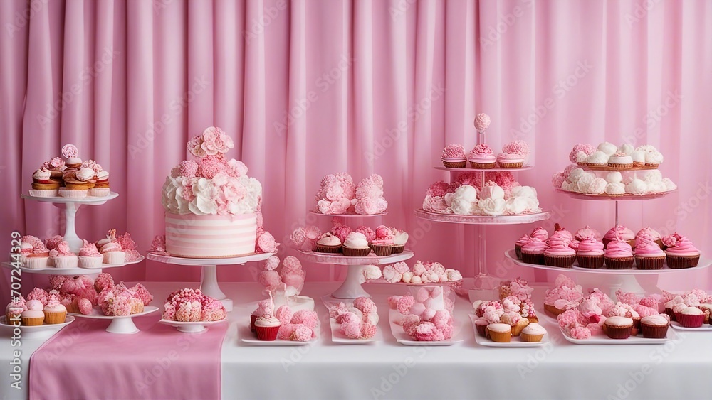 wedding cake and pastries A festive photo of a dessert table with various sweets and treats. wedding cake and pastries A festive photo of a dessert table with various sweets and treats.