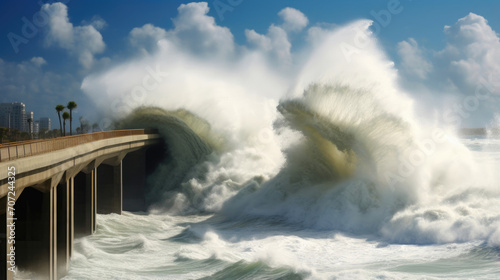 Ocean's Fury Unveiled: Florida Tsunami Impressions